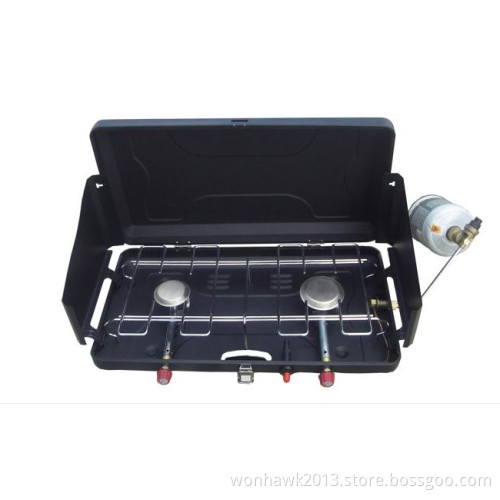 2 Burners Camping BBQ Grill for Travel